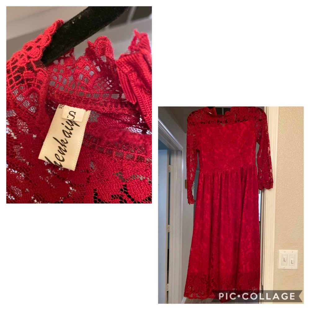 Beautiful red lace dress